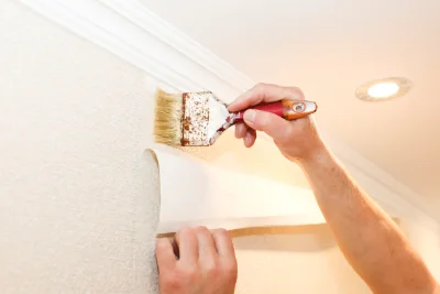 Pose de papier peint à Muchedent — revêtements muraux et toiles de verre